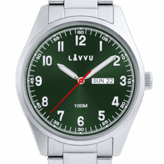 LAVVU Ocelové pánské hodinky FOSEN Green