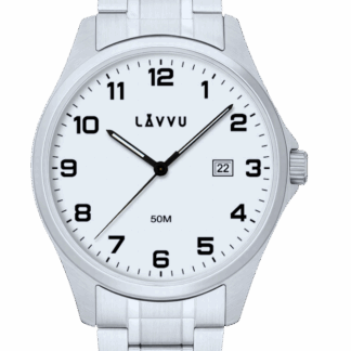 LAVVU Ocelové pánské hodinky GLIMT White