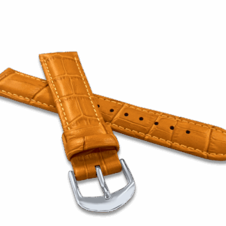 Oranžový prošitý řemínek CROCO - 20