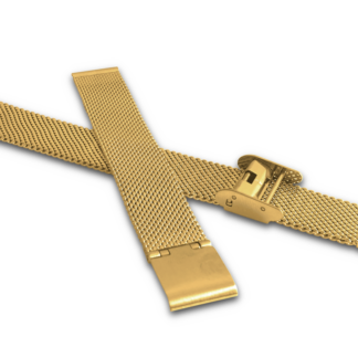 MINET Zlatý ocelový řemínek MESH Band Gold - 18