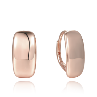 MINET Moderní stříbrné pozlacené rosegold náušnice
