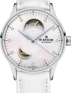 Dámské hodinky Edox Les Vauberts Open Heart Automatic 85019 3A NADN