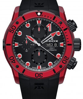 Pánské hodinky Edox Carbon Chronograph Automatic 01125 CLNRNNINR