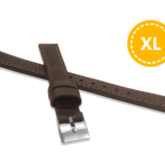 XXL Prodloužený prošitý tmavě hnědý řemínek LAVVU SPORT z luxusní kůže Top Grain - 14 XXL