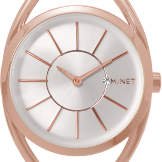 Růžové dámské hodinky MINET ICON ROSE GOLD MESH