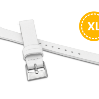 XXL Prodloužený bílý řemínek MINET z luxusní kůže Top Grain - 16 - XXL