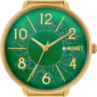 MINET Zlaté dámské hodinky PRAGUE Pure Gold MESH