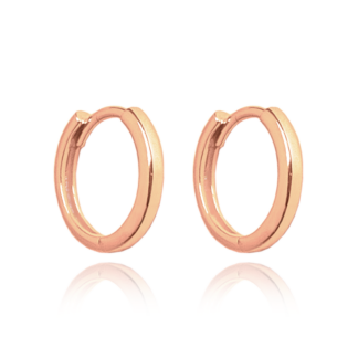 MINET Rose gold stříbrné náušnice KRUHY 1,5 cm