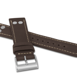 LAVVU Hnědý pilotní řemínek PILOT z luxusní kůže Top Grain - 20
