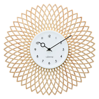 LAVVU Dřevěné designové hodiny s plynulým chodem CHIC ⌀38cm