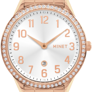 MINET Rose gold dámské hodinky AVENUE s čísly