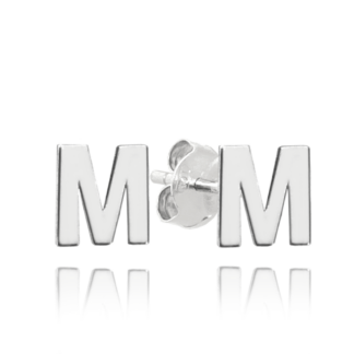 MINET Stříbrné náušnice písmeno "M"