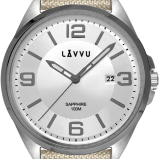 LAVVU Pánské hodinky se safírovým sklem HERNING Grey