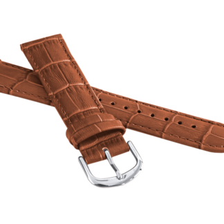 Světle hnědý prošitý řemínek CROCO - 14