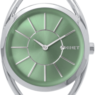 MINET Stříbrné dámské hodinky ICON GREEN MESH