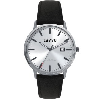 LAVVU Stříbrné pánské hodinky se safírovým sklem Copenhagen Titanium Silver