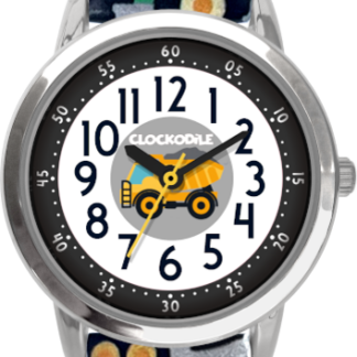 CLOCKODILE Svítící šedé chlapecké dětské hodinky BAGRY