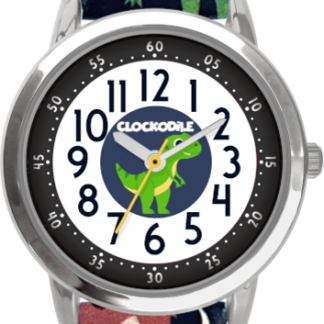 CLOCKODILE Svítící modré chlapecké dětské hodinky DINOSAUŘI