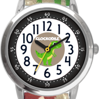 CLOCKODILE Svítící béžové chlapecké dětské hodinky DINOSAUŘI
