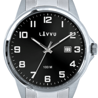 LAVVU Stylové pánské hodinky HAMRE Black 100M