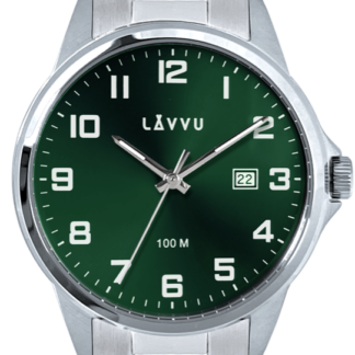 LAVVU Stylové pánské hodinky HAMRE Green 100M