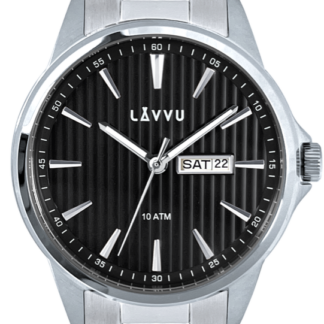 LAVVU Stylové pánské hodinky TRONES Black 100M