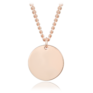 MINET Decentní Rose gold stříbrný náhrdelník s kolečkem