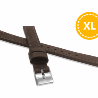 LAVVU XXL Prodloužený prošitý tmavě hnědý řemínek SPORT z luxusní kůže Top Grain - 8 XL