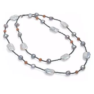 Perlový náhrdelník Yuno Pearls 18524017-b+m+š