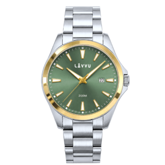 LAVVU 20 ATM Pánské hodinky ISBRYDER Gold-green