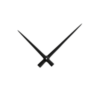 Černé hliníkové ručičky na hodiny 110 mm | 90 mm