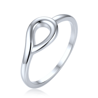 MINET Elegantní zvlněný stříbrný prsten vel. 58