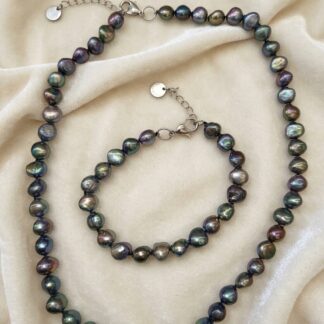 Perlový náhrdelník Yuno Pearls 87010046-m-set