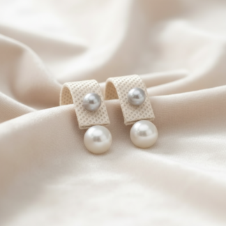Perlové náušnice Yuno Pearls 19001067-b+š